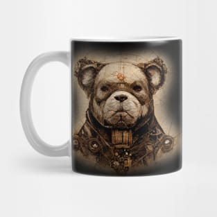 Bulldog Surreal Steampunk Artwork, Dog Lover Mug